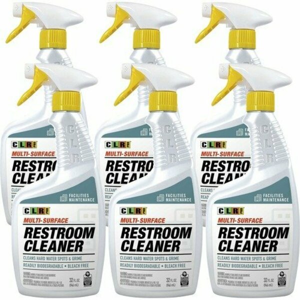 Jelmar Bathroom Cleaner, Multisurface, Spray Bottle, 32oz, Clear, 6PK JELBATH32PROCT